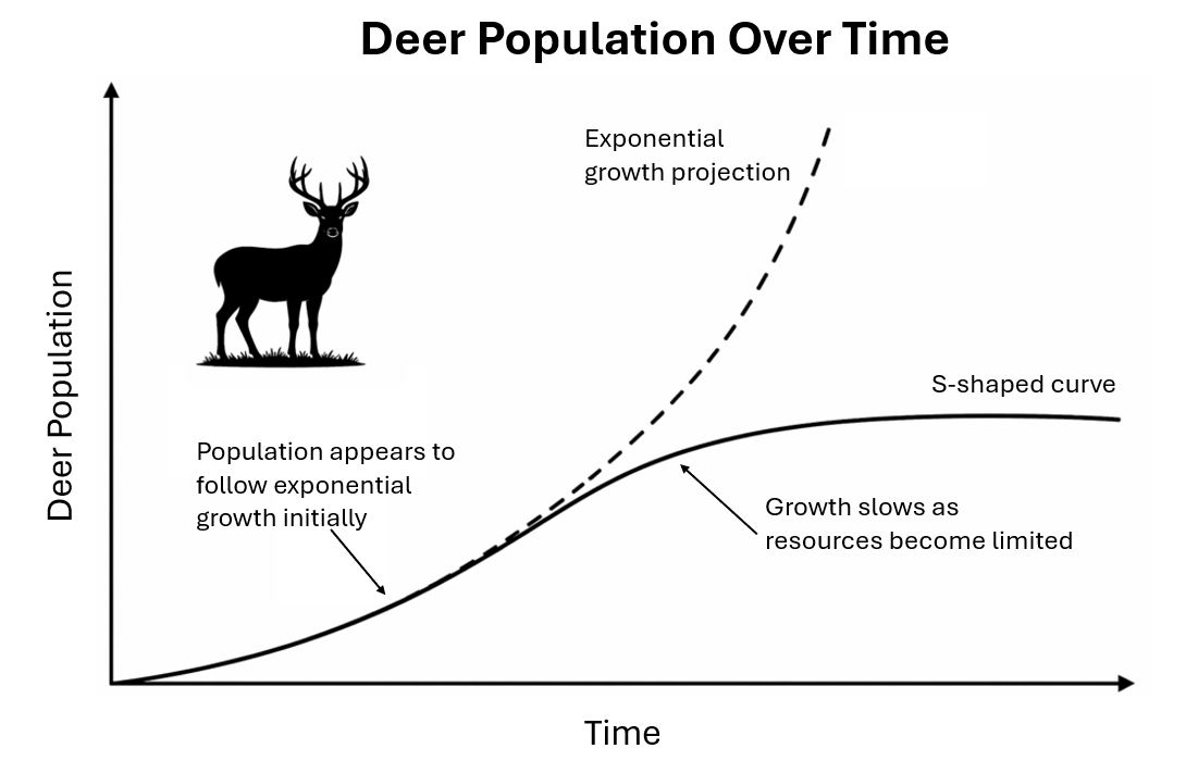 deer population growth curves